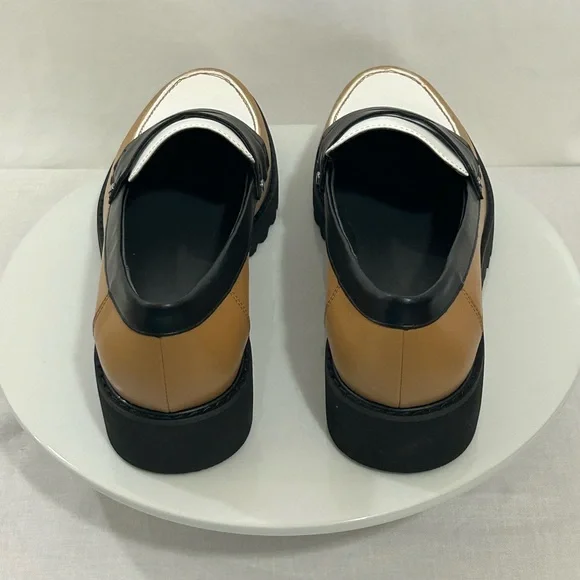 Franco Sarto - Women’s Loafers in Black, White, and Tan - Picture 9 of 15